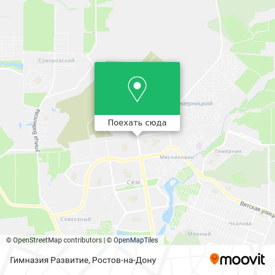 Карта Гимназия Развитие