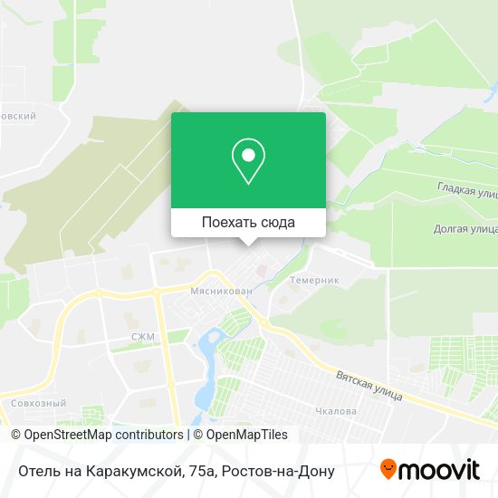 Карта Отель на Каракумской, 75a
