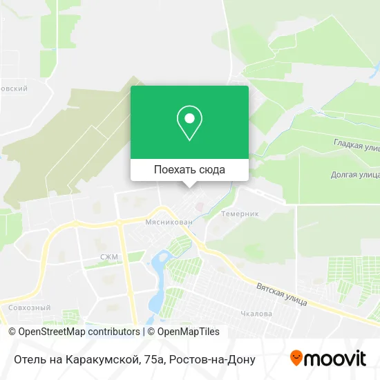 Карта Отель на Каракумской, 75a