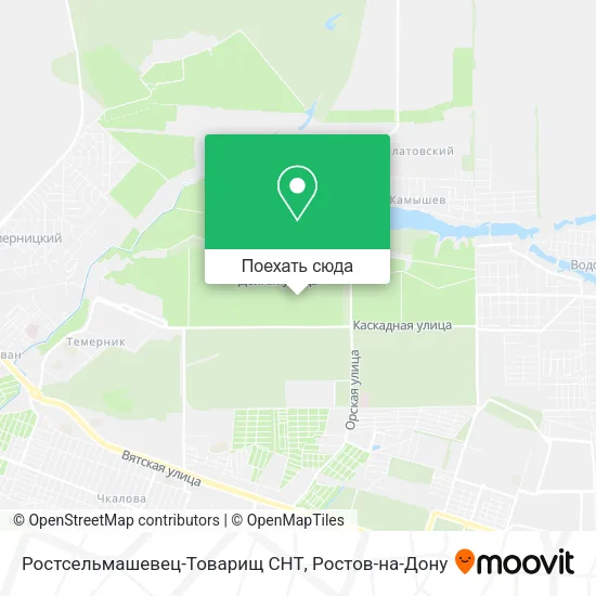 Карта Ростсельмашевец-Товарищ СНТ