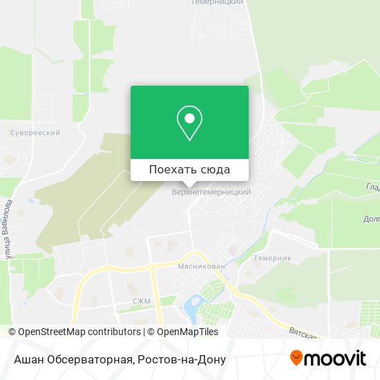 Карта Ашан Обсерваторная
