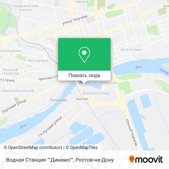 Карта Водная Станция ""Динамо""