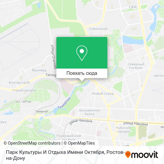 Карта Парк Культуры И Отдыха Имени Октября