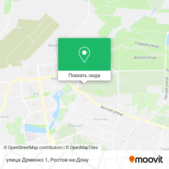 Карта улица Думенко 1