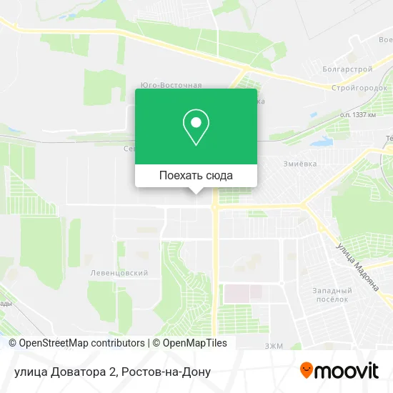 Карта улица Доватора 2