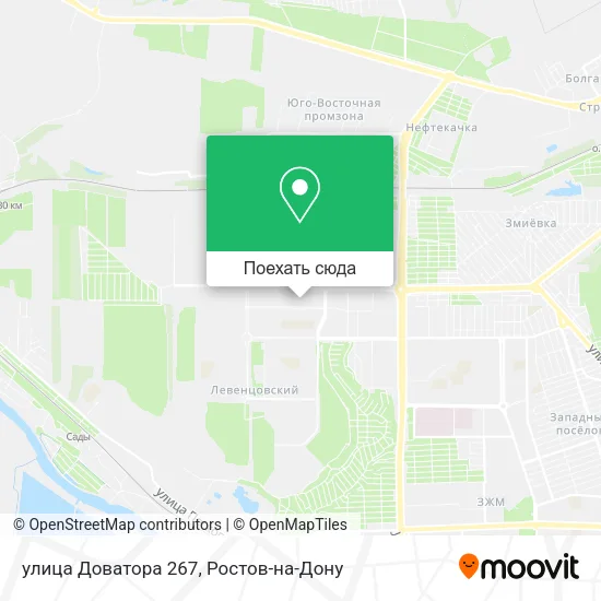 Карта улица Доватора 267