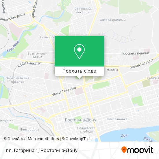 Карта пл. Гагарина 1