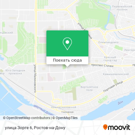 Карта улица Зорге 6