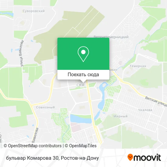 Карта бульвар Комарова 30