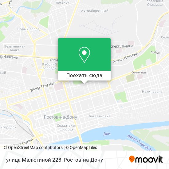 Карта улица Малюгиной 228