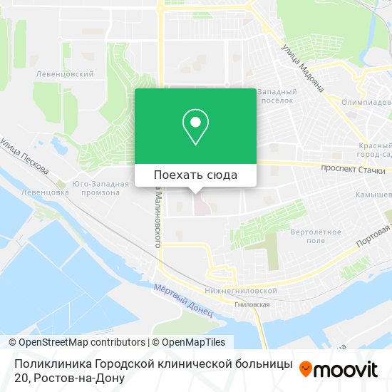 Карта Поликлиника Городской клинической больницы 20