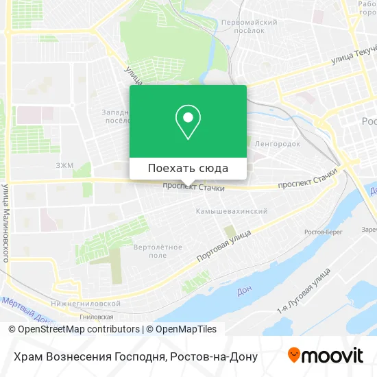 Карта Храм Вознесения Господня