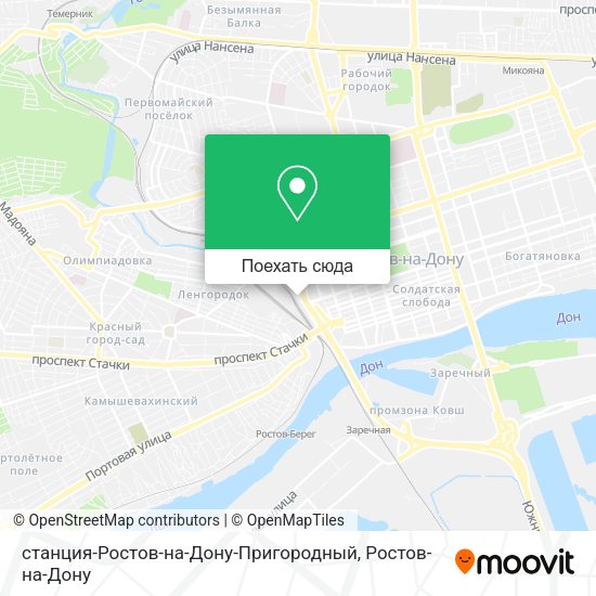 Карта станция-Ростов-на-Дону-Пригородный