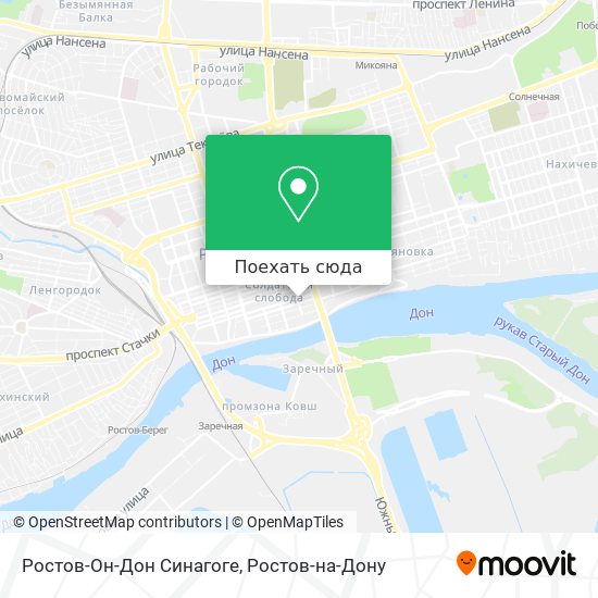 Карта Ростов-Он-Дон Синагоге