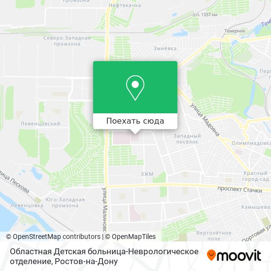 Карта Областная Детская больница-Неврологическое отделение