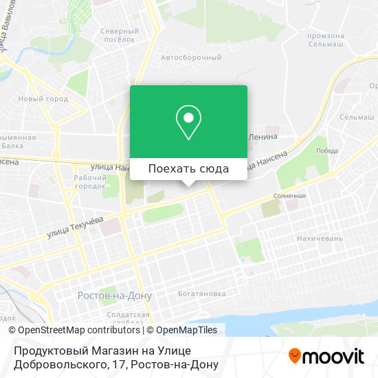 Карта Продуктовый Магазин на Улице Добровольского, 17