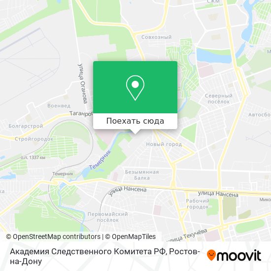 Карта Академия Следственного Комитета РФ