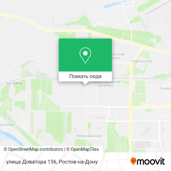 Карта улица Доватора 156
