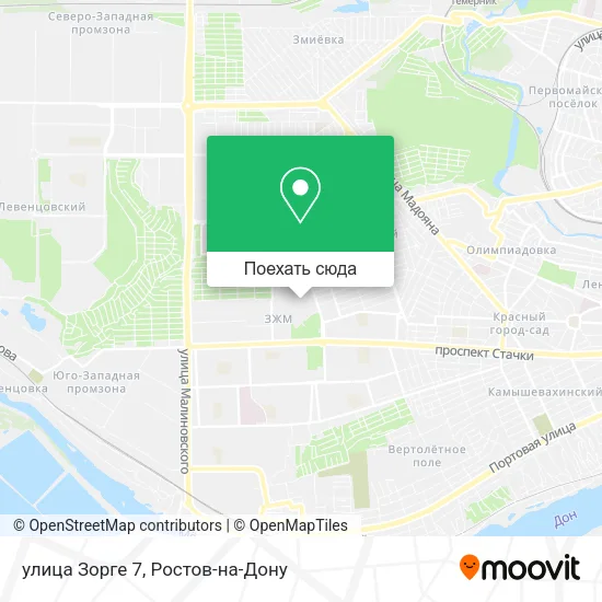 Карта улица Зорге 7