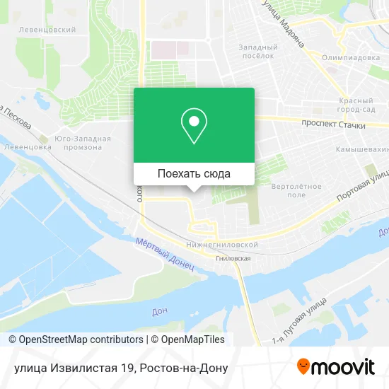Карта улица Извилистая 19