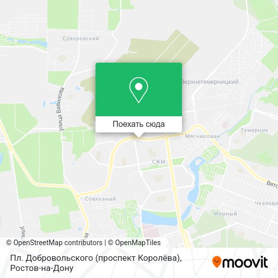 Карта Пл. Добровольского (проспект Королёва)
