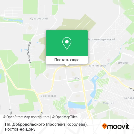 Карта Пл. Добровольского (проспект Королёва)