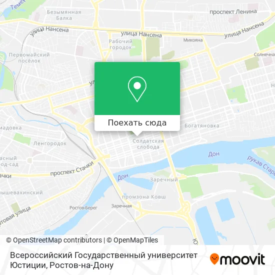 Карта Всероссийский Государственный университет Юстиции