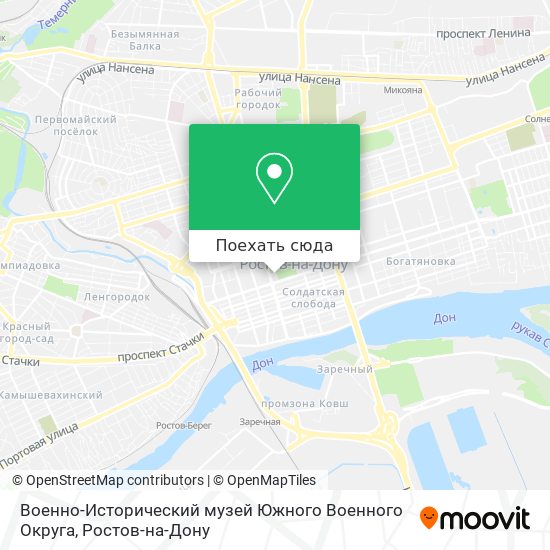 Карта Военно-Исторический музей Южного Военного Округа
