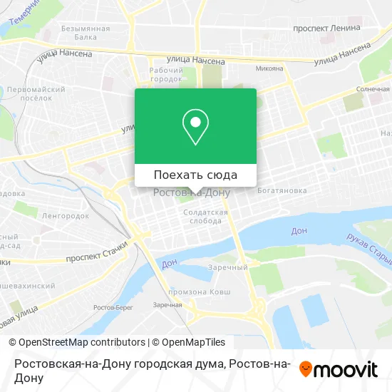 Карта Ростовская-на-Дону городская дума