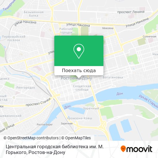 Карта Центральная городская библиотека им. М. Горького
