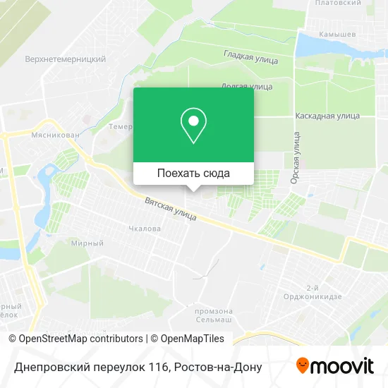 Карта Днепровский переулок 116