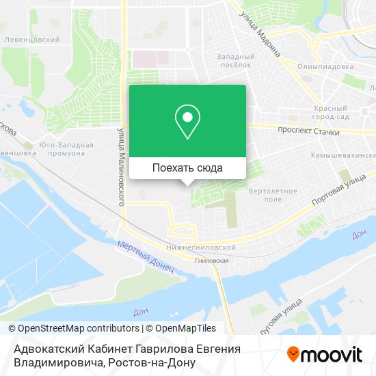 Карта Адвокатский Кабинет Гаврилова Евгения Владимировича