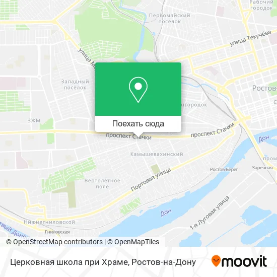 Карта Церковная школа при Храме