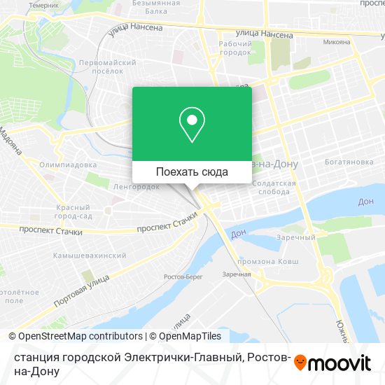 Карта станция городской Электрички-Главный