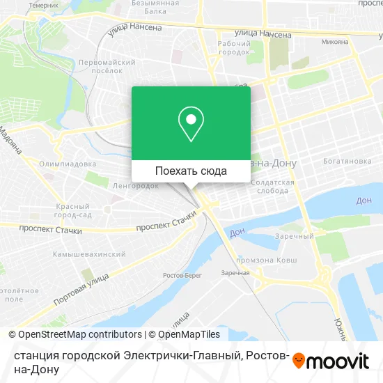 Карта станция городской Электрички-Главный