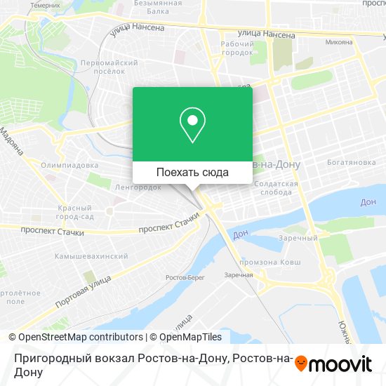 Карта Пригородный вокзал Ростов-на-Дону
