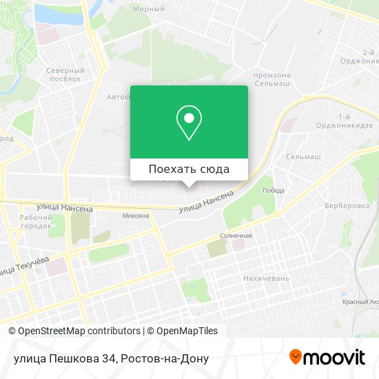 Карта улица Пешкова 34