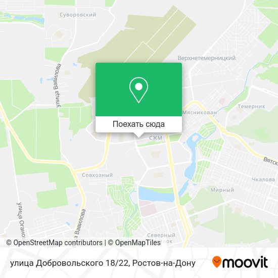 Карта улица Добровольского 18/22