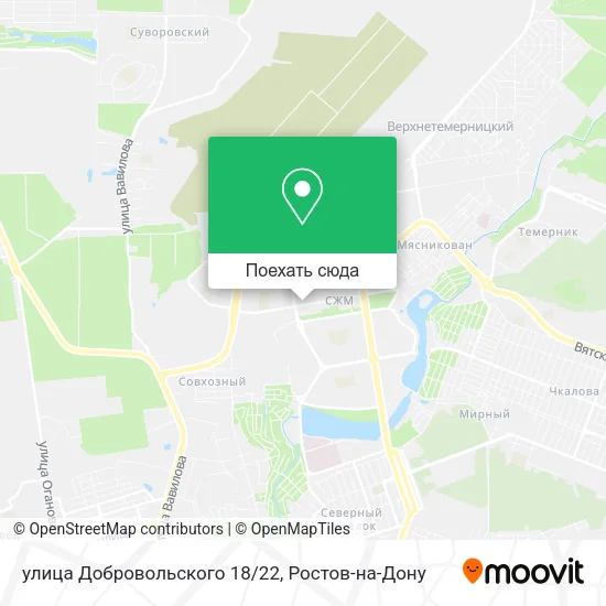 Карта улица Добровольского 18/22