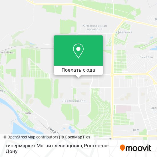 Карта гипермаркет Магнит левенцовка