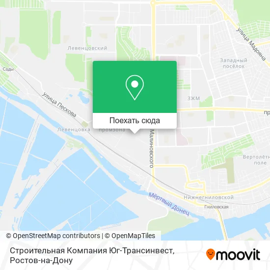 Карта Строительная Компания Юг-Трансинвест