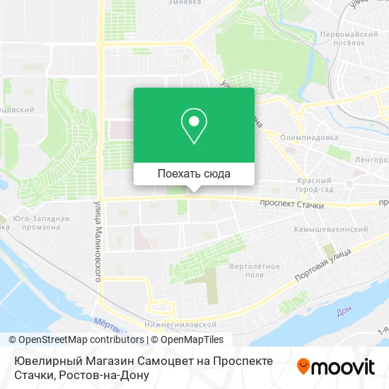 Карта Ювелирный Магазин Самоцвет на Проспекте Стачки
