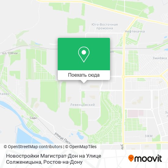 Карта Новостройки Магистрат-Дон на Улице Солженицына
