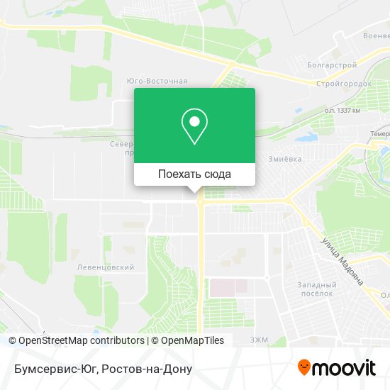 Карта Бумсервис-Юг