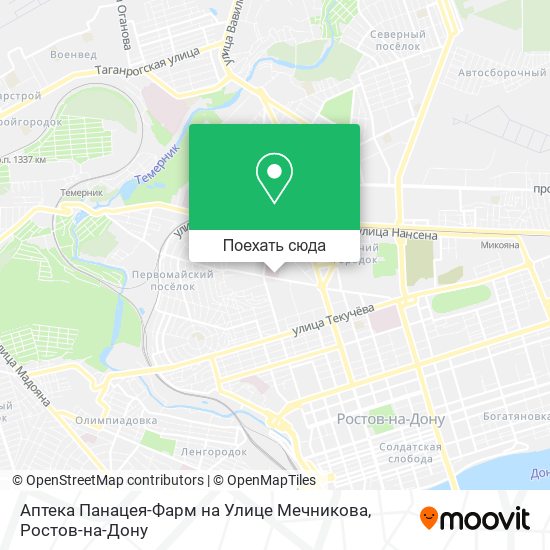 Карта Аптека Панацея-Фарм на Улице Мечникова