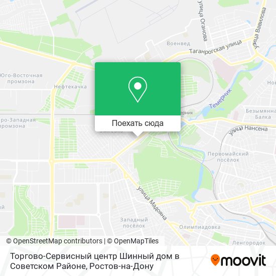 Карта Торгово-Сервисный центр Шинный дом в Советском Районе