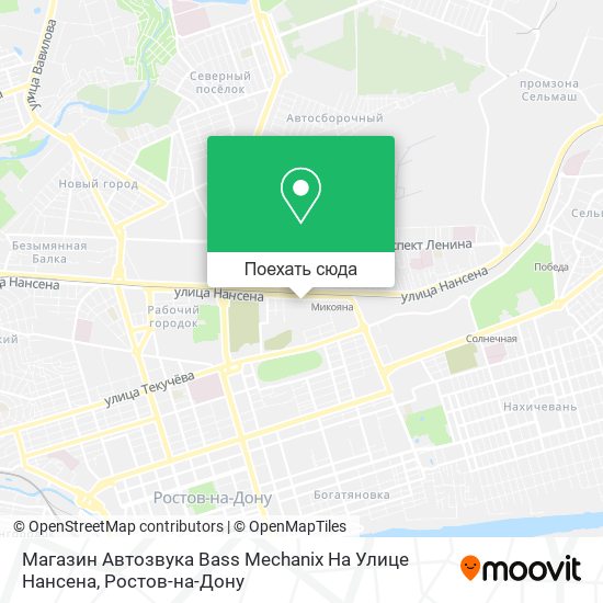 Карта Магазин Автозвука Bass Mechanix На Улице Нансена