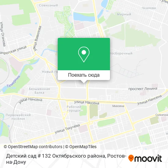 Карта Детский сад # 132 Октябрьского района