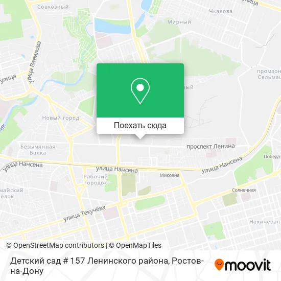 Карта Детский сад # 157 Ленинского района