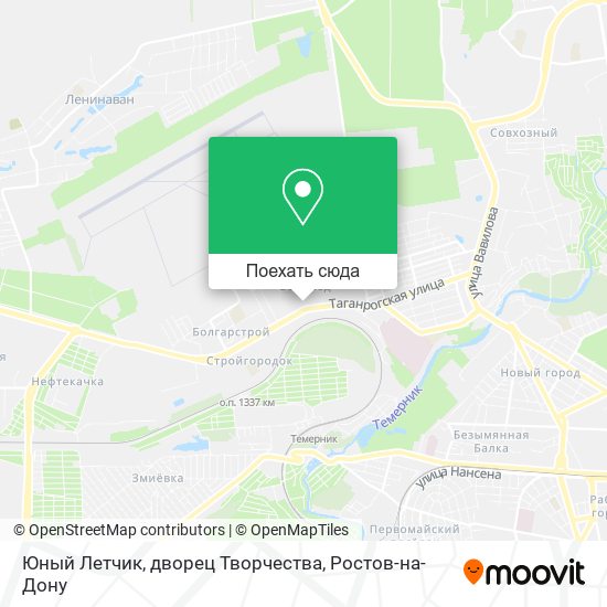 Карта Юный Летчик, дворец Творчества